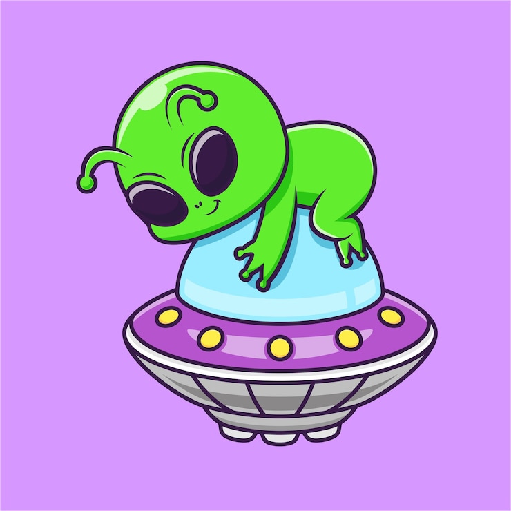 Vettore gratuito cute alien sleeping on ufo cartoon icona vettoriale illustrazione scienza tecnologia icona isolata piatta