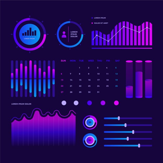 Dashboard element pack template