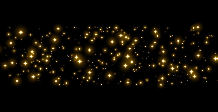 Vettore gratuito decorazione sfondo a particelle di luccioli dorati con effetto luce