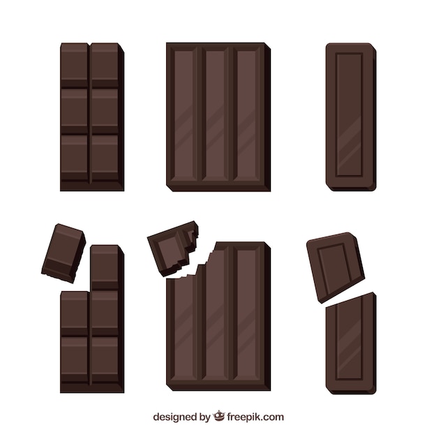Deliziosa collezione di barrette di cioccolato