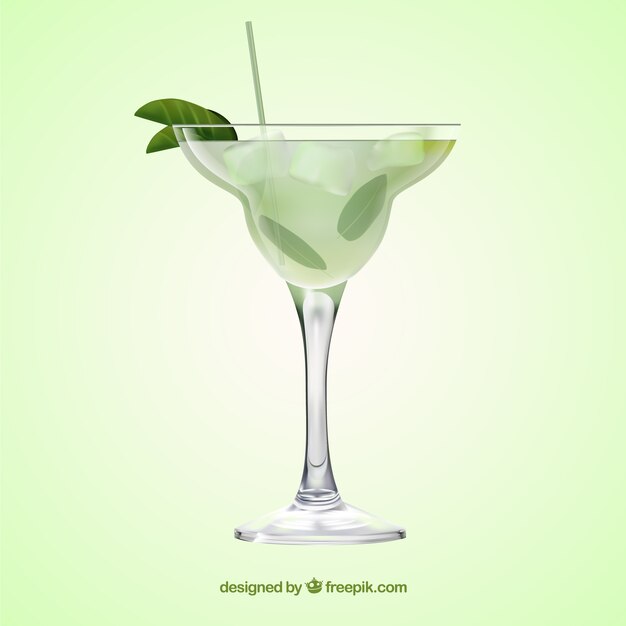 Delizioso cocktail in stile realistico
