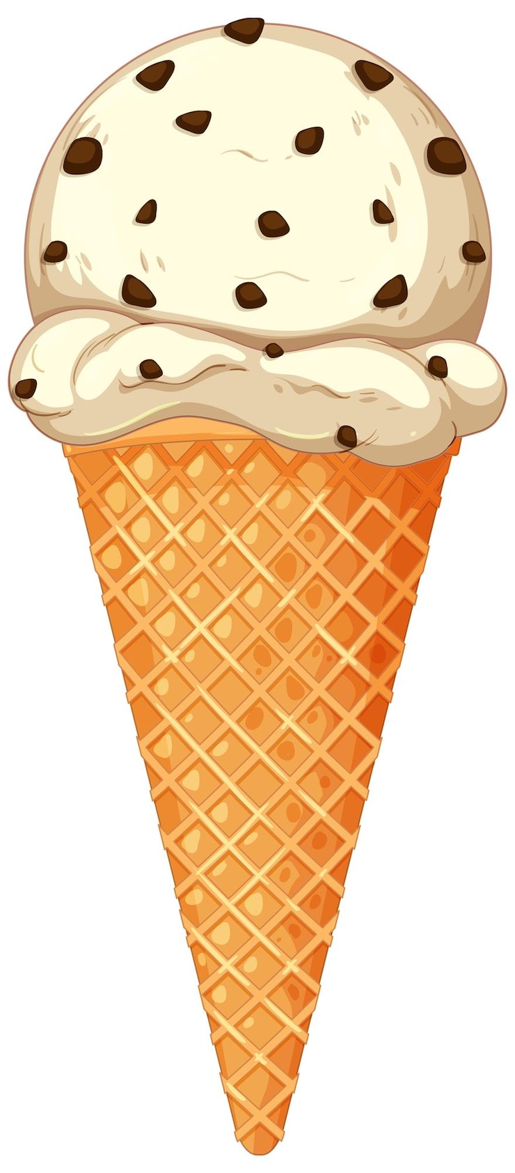 Vettore gratuito delizioso gelato al cioccolato