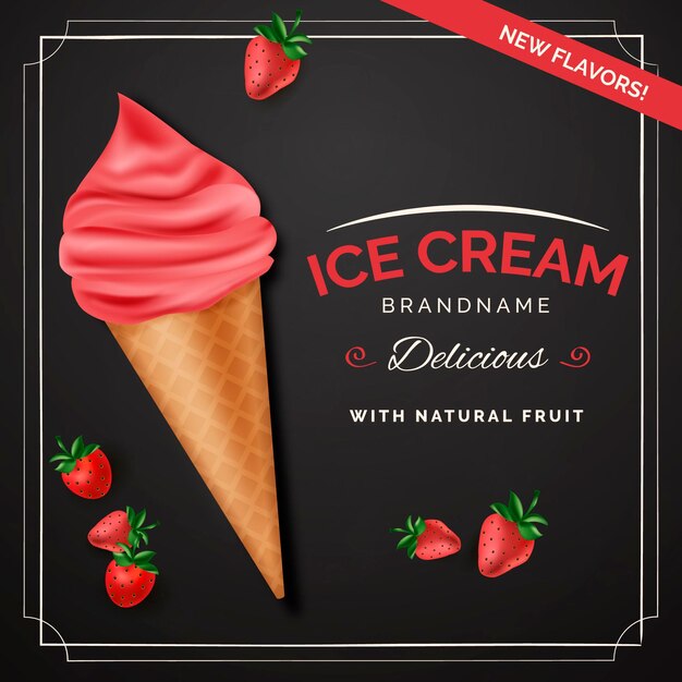 Delizioso gelato realistico