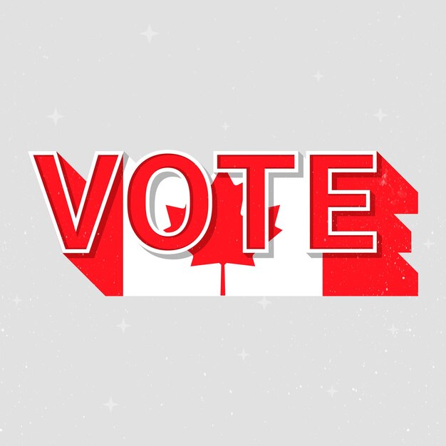 Democrazia vettoriale del testo del voto elettorale del Canada