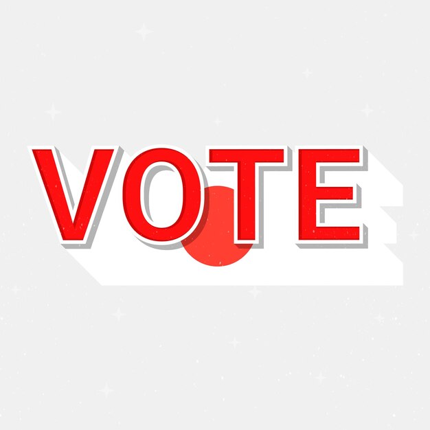 Democrazia vettoriale del testo del voto elettorale del Giappone