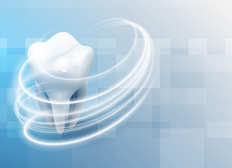 Vettore gratuito denti sfondo di cure odontoiatriche