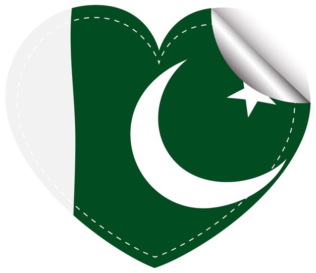 Design adesivo per la bandiera del Pakistan