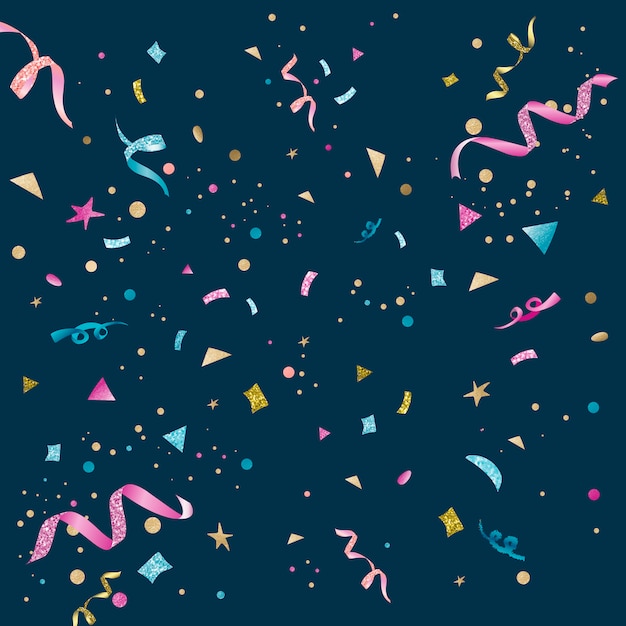 Design celebrativo di coriandoli colorati