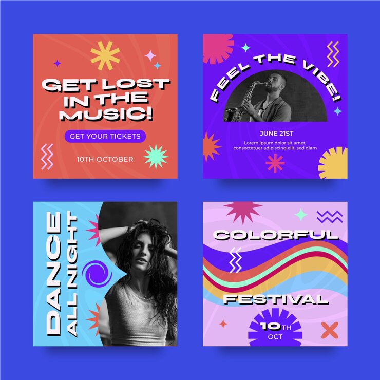 Vettore gratuito design colorato del modello musicale