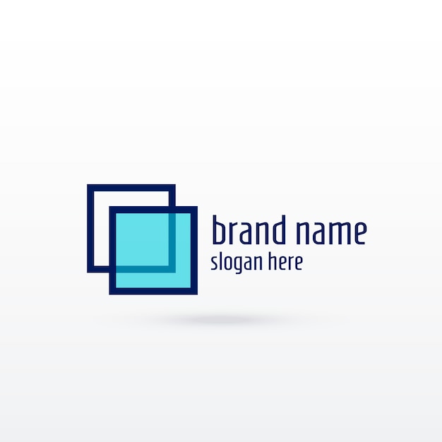 Design concetto di logo sqaure pulito per il tuo marchio