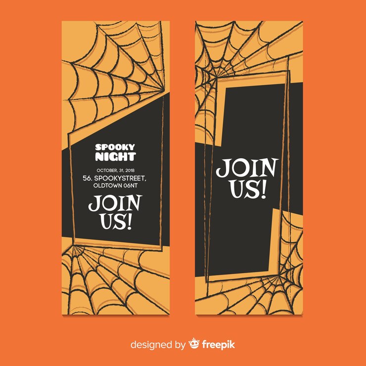 Vettore gratuito design creativo di banner di halloween