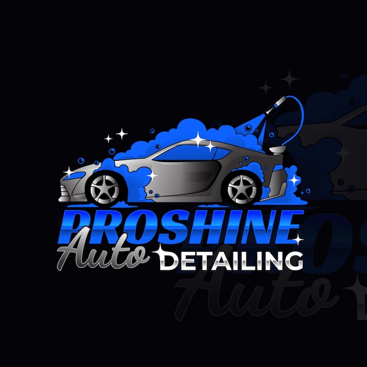 Vettore gratuito design del logo con dettagli auto disegnati a mano