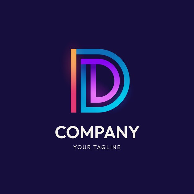 Design del logo dd sfumato