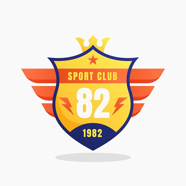 Design del logo del club sportivo vintage