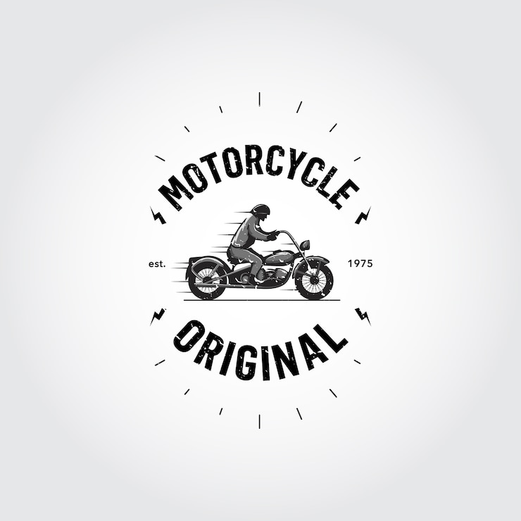Vettore gratuito design del logo del motociclo