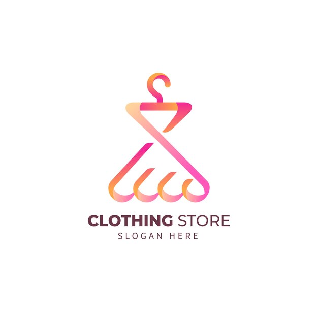 Design del logo del negozio di abbigliamento sfumato