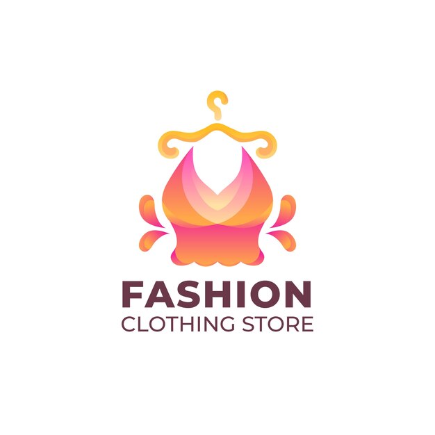 Design del logo del negozio di abbigliamento sfumato