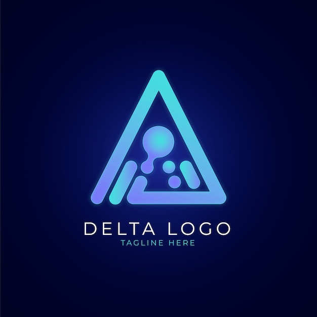Design del logo delta sfumato