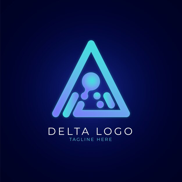 Design del logo delta sfumato
