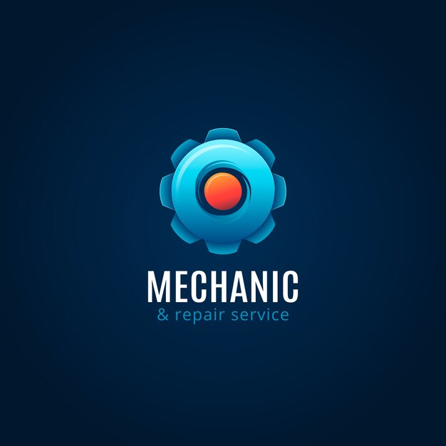 Design del logo di riparazione meccanica