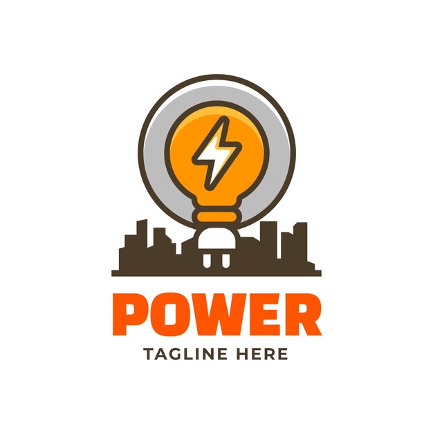Design del logo energetico disegnato a mano