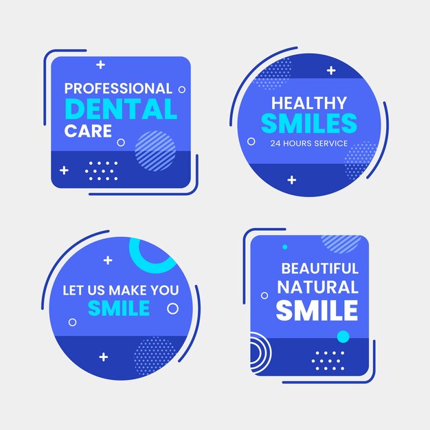 Design del modello di badge per clinica dentale