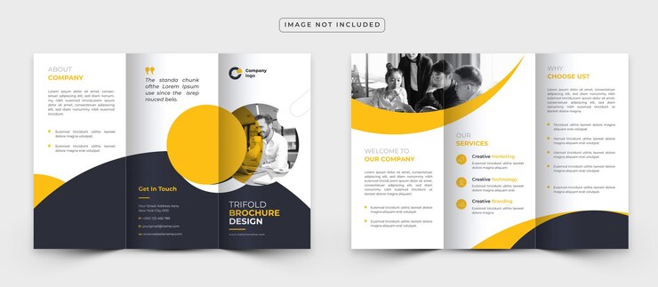 Vettore gratuito design del modello di brochure aziendale a tre ante