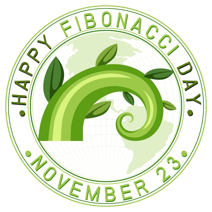 Vettore gratuito design del poster del giorno di fibonacci