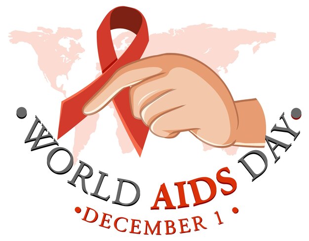 Design del poster della giornata mondiale contro l'AIDS