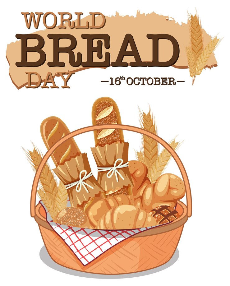 Vettore gratuito design del poster della giornata mondiale del pane