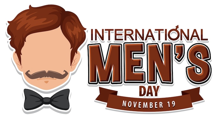 Vettore gratuito design del poster per la giornata internazionale degli uomini