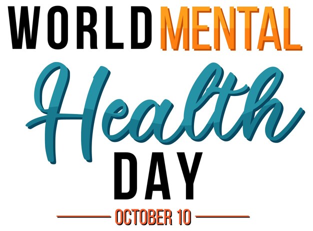 Design del poster per la giornata mondiale della salute mentale