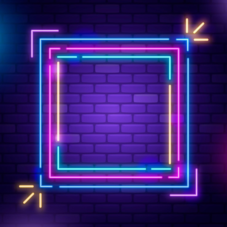 Vettore gratuito design del telaio al neon