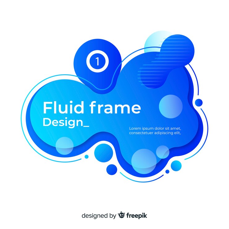 Vettore gratuito design del telaio fluido