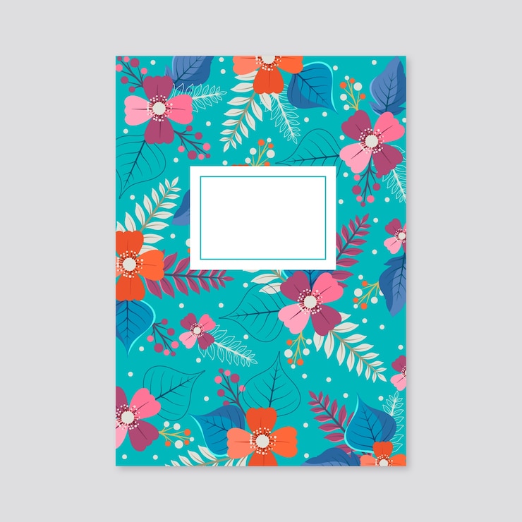 Vettore gratuito design della copertina del taccuino disegnato a mano