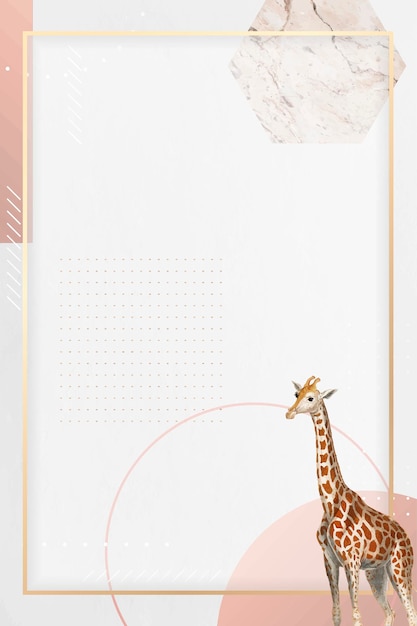 Design della cornice giraffa rettangolare