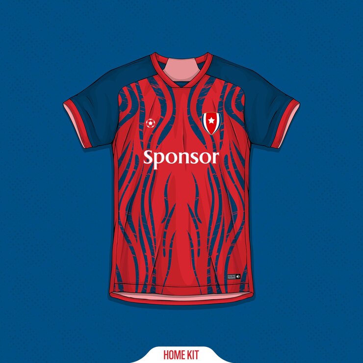 Vettore gratuito design della maglietta sportiva pronto per la stampa - maglia da calcio per sublimazione