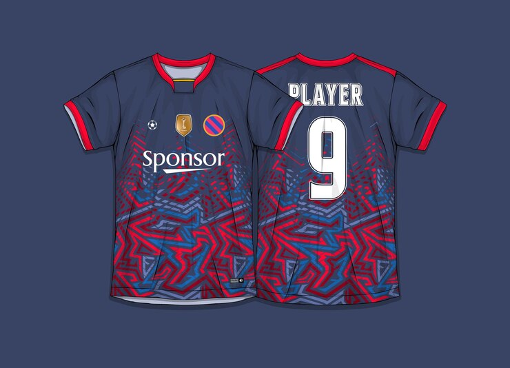 Vettore gratuito design della maglietta sportiva pronto per la stampa - maglia da calcio per sublimazione