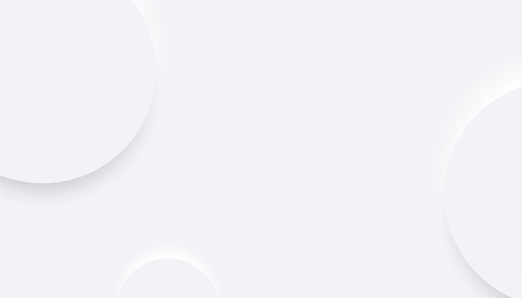 Vettore gratuito design di forma rotonda neumorfica su banner bianco vuoto