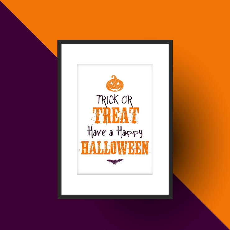 Vettore gratuito design di halloween in cornice