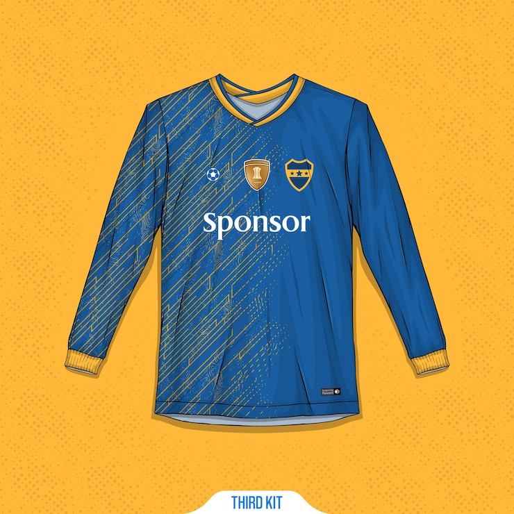 Vettore gratuito design di magliette sportive pronto per la stampa maglia da calcio per sublimazione