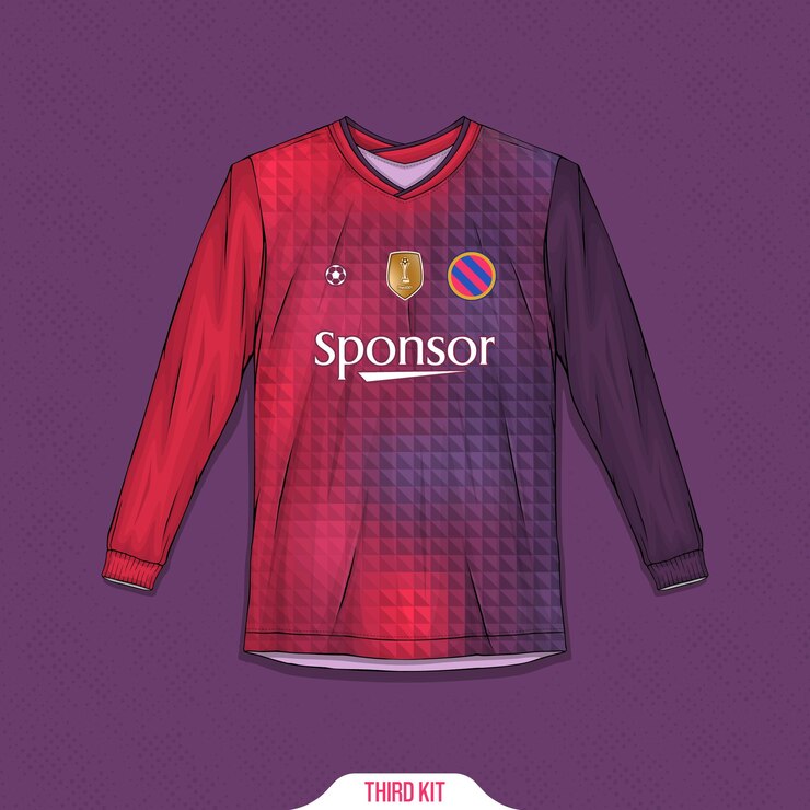 Vettore gratuito design di magliette sportive pronto per la stampa maglia da calcio per sublimazione