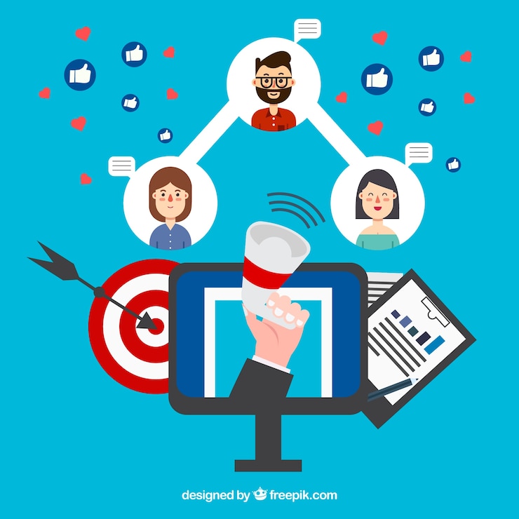 Vettore gratuito design di marketing di influenza