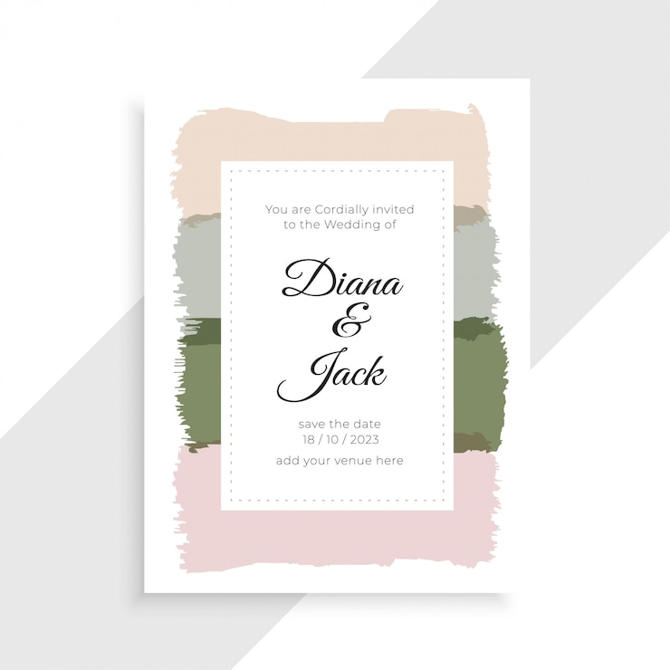 Vettore gratuito design elegante carta di invito a nozze