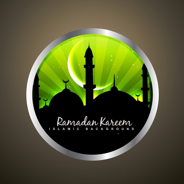 Design elegante Ramadan kareem label