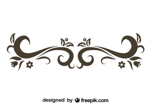 Vettore gratuito design elegante ricciolo retrò