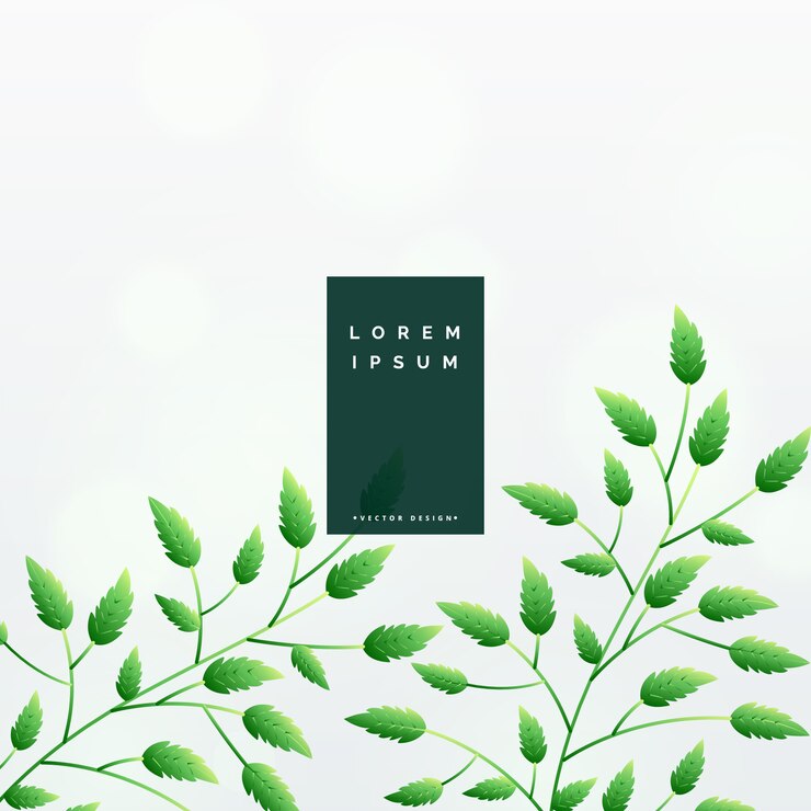 Vettore gratuito design elegante sfondo foglie verdi