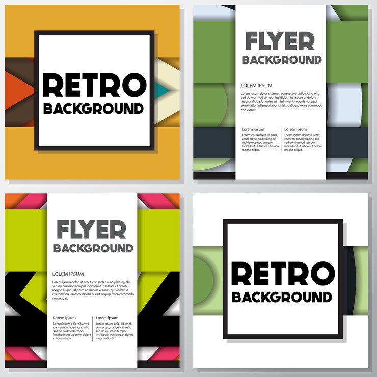Vettore gratuito design flyer semplice