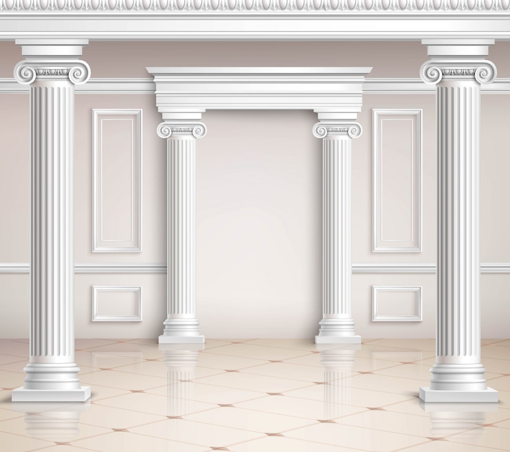 Vettore gratuito design hall classico