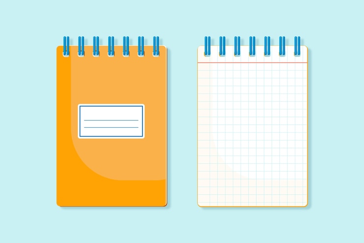 Vettore gratuito design mockup libro a spirale